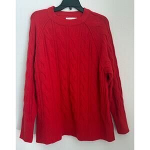 NWT Womens Aerie Red Corded Sweater Size Medium